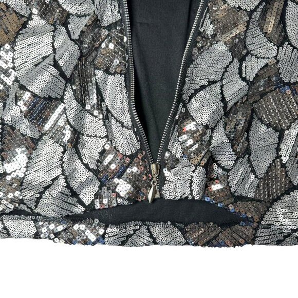 NWT Body Language Paris Sequin Mini Dress Sz.S Silver Cocktail Formal Coquette - Picture 10 of 13